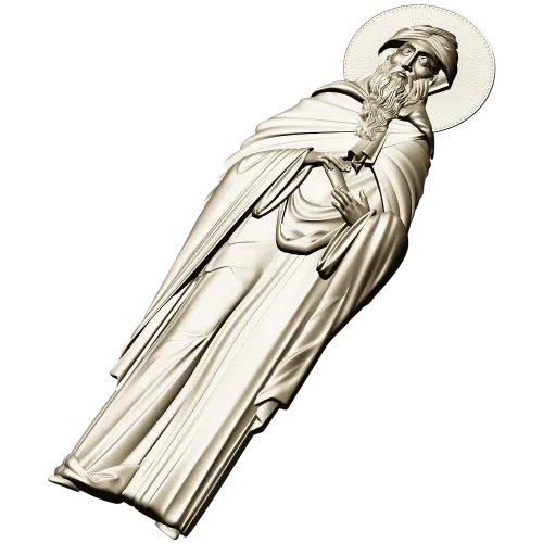 Saint Macarius of Alexandria - CNC-ready STL relief