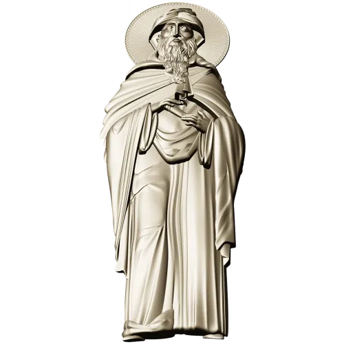 Saint Macarius of Alexandria - CNC-ready STL relief