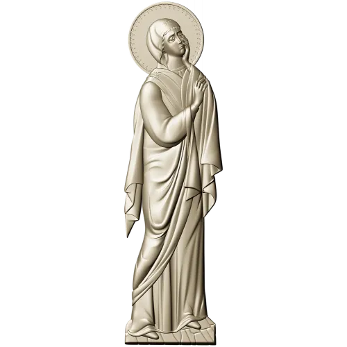 Theotokos at the Crucifixion - high-relief STL for CNC