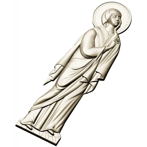 Theotokos at the Crucifixion - high-relief STL for CNC