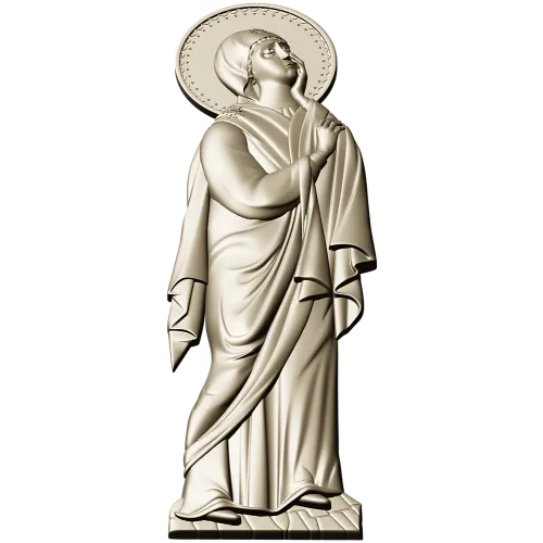Theotokos at the Crucifixion - high-relief STL for CNC