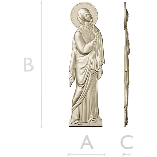 Theotokos at the Crucifixion - high-relief STL for CNC