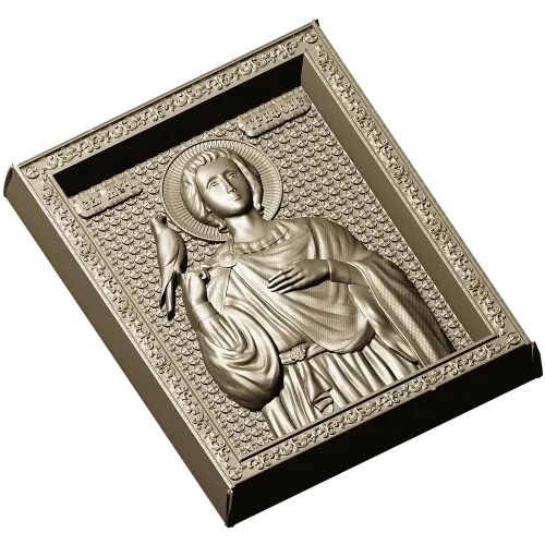 Рельефная икона святого Трифона - STL для ЧПУ