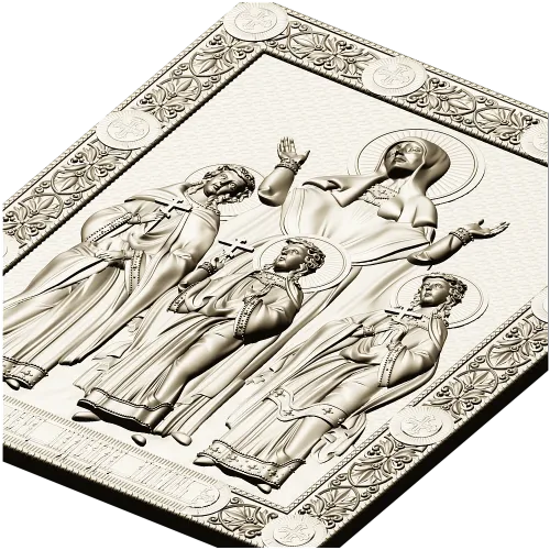 STL модель иконы "Вера, Надежда, Любовь и София" - 3D модель для ЧПУ