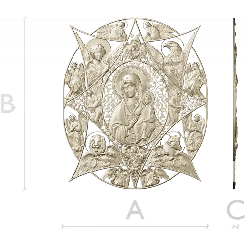 Икона Богородицы "Неопалимая Купина" - STL модель для ЧПУ