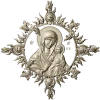 Unfading Flower - Theotokos high-relief 3D STL for CNC