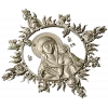 Unfading Flower - Theotokos high-relief 3D STL for CNC