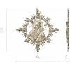 Unfading Flower - Theotokos high-relief 3D STL for CNC