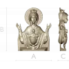 Божия Матерь "Неупиваемая Чаша" - 3D модель STL для ЧПУ