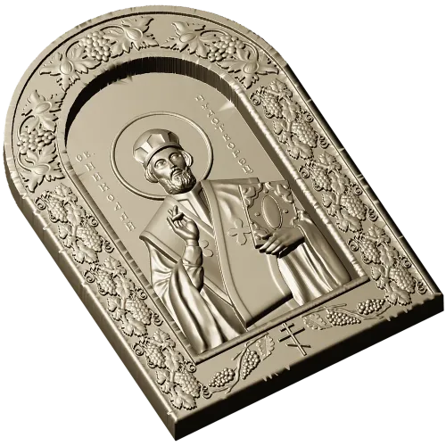 Икона Святителя Николая Чудотворца - 3D STL рельеф