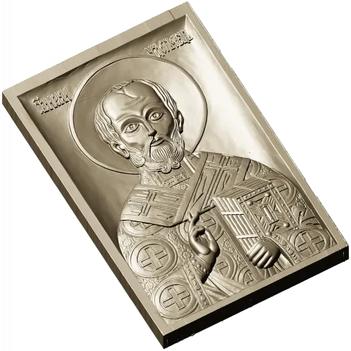 Saint Nicholas Icon Relief STL for CNC