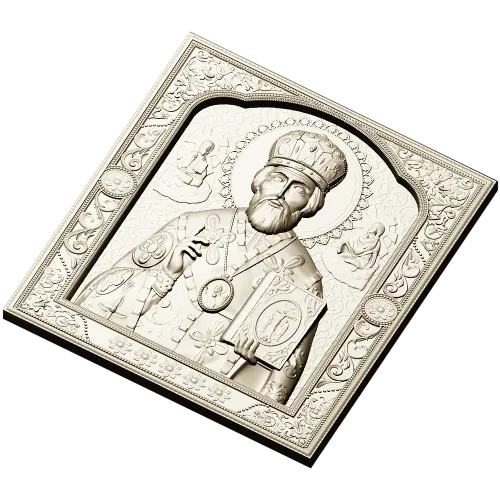 Saint Nicholas the Wonderworker - high-relief CNC STL icon