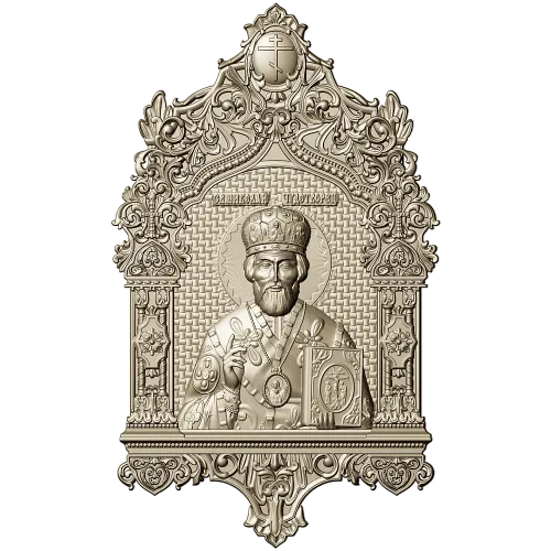Икона Святителя Николая Чудотворца - STL модель для ЧПУ