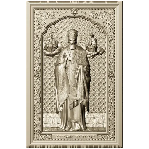 Икона Святителя Николая Чудотворца - 3D модель STL для ЧПУ