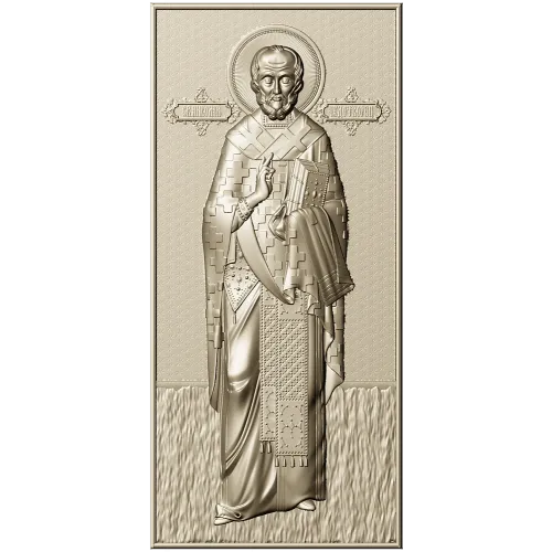 Николай Чудотворец - рельефная икона STL для ЧПУ