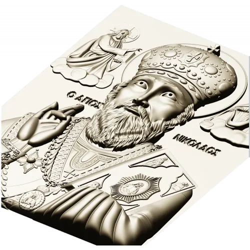 Saint Nicholas the Wonderworker - Relief STL for CNC