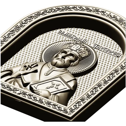 Saint Nicholas Icon Relief STL for CNC