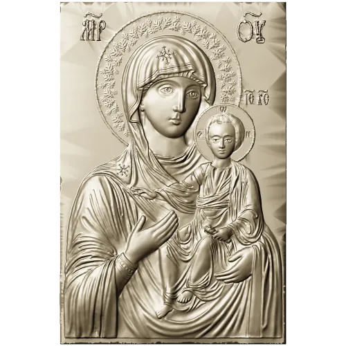 Hodegetria of Athos - Bas-Relief Icon STL for CNC
