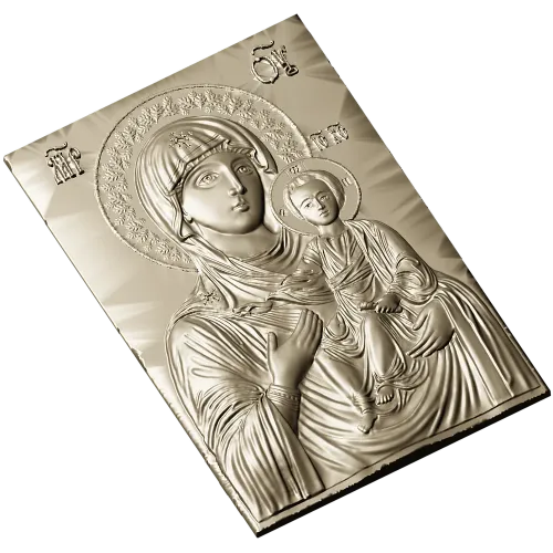 Hodegetria of Athos - Bas-Relief Icon STL for CNC