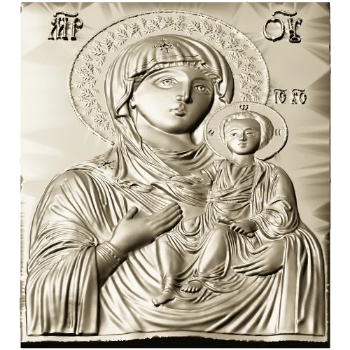 Hodegetria of Athos - Bas-Relief Icon STL for CNC