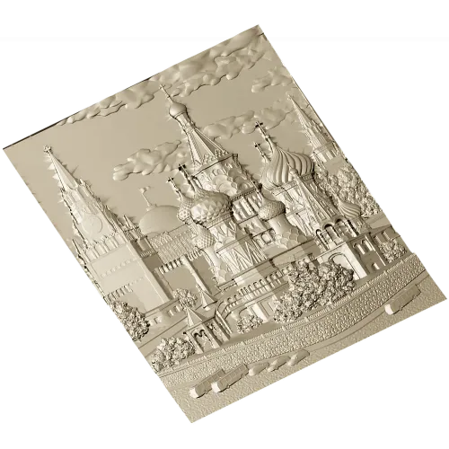 Pokrovsky Cathedral bas-relief STL model for CNC milling