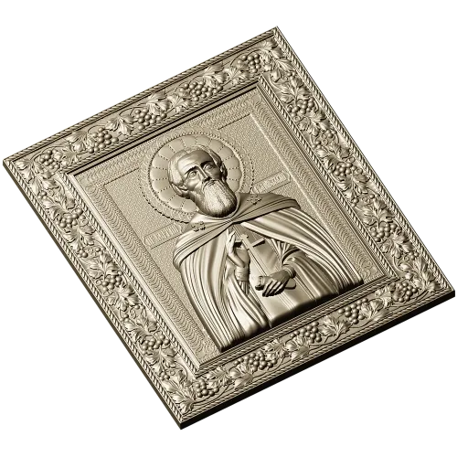 Икона Сергия Радонежского - STL рельеф для ЧПУ