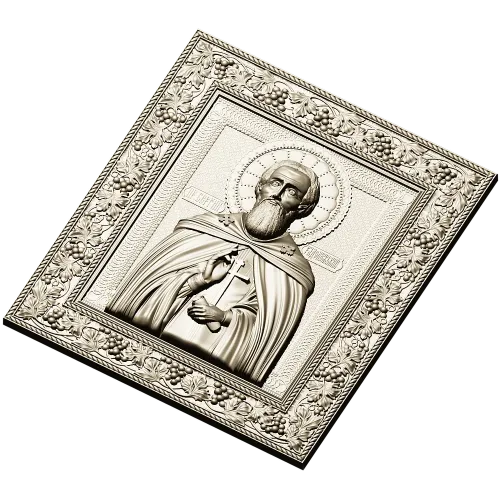 Икона Сергия Радонежского - STL рельеф для ЧПУ