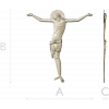 3D модель распятия в формате STL для ЧПУ - барельеф Спаса