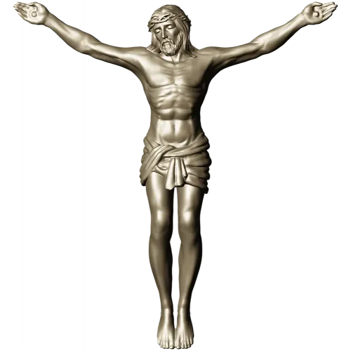 High-relief Crucifix 3D STL model for CNC carving