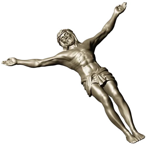 High-relief Crucifix 3D STL model for CNC carving