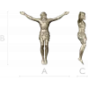 High-relief Crucifix 3D STL model for CNC carving