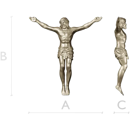 High-relief Crucifix 3D STL model for CNC carving