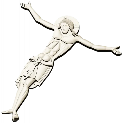 High-relief Crucifix 3D STL for CNC milling