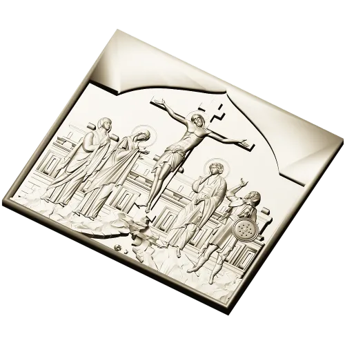High-relief Crucifixion STL Panel for CNC