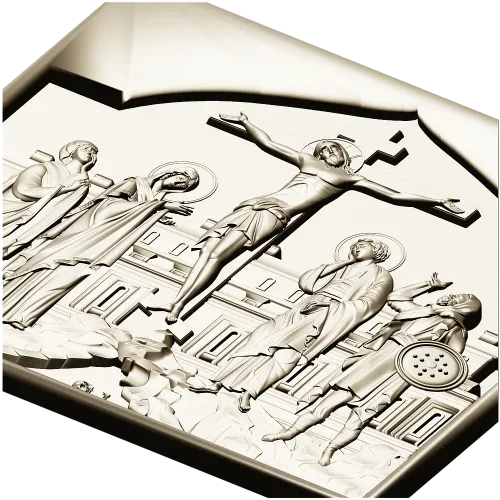High-relief Crucifixion STL Panel for CNC