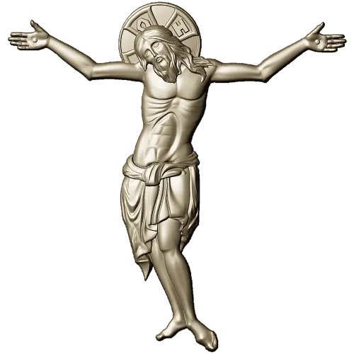 Crucified Christ high-relief STL for CNC