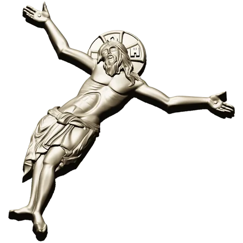 Crucified Christ high-relief STL for CNC