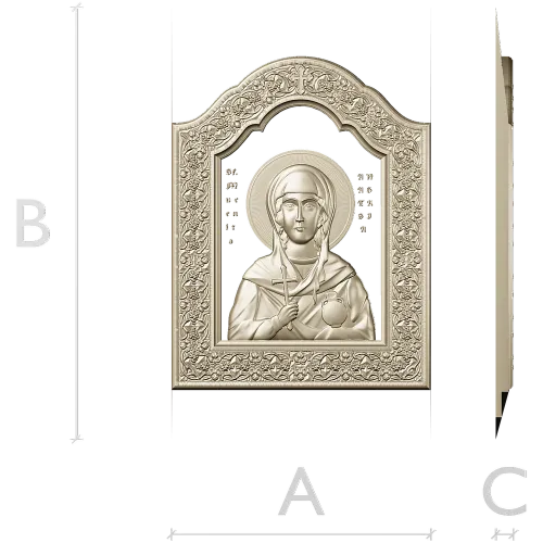 Saint Anastasia Icon STL Relief for CNC Milling