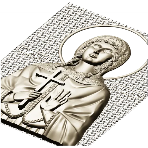 Saint Barbara - high-relief STL icon for CNC milling