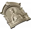 Saint Catherine Icon 3D STL for CNC