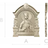 Saint Catherine Icon 3D STL for CNC