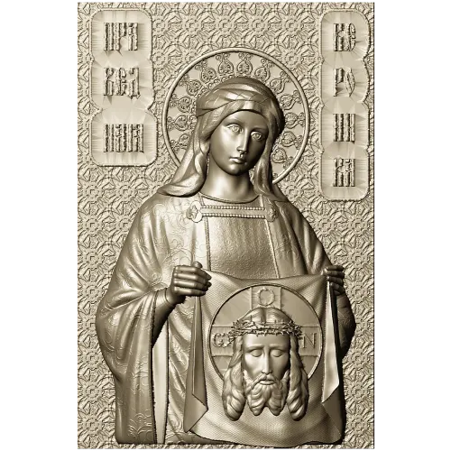 Saint Veronica 3D relief - STL model for CNC