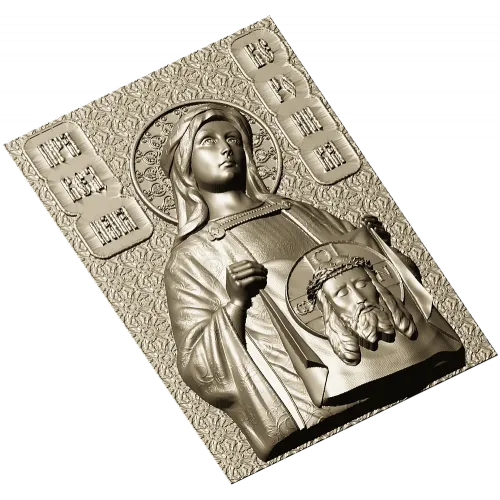 Saint Veronica 3D relief - STL model for CNC