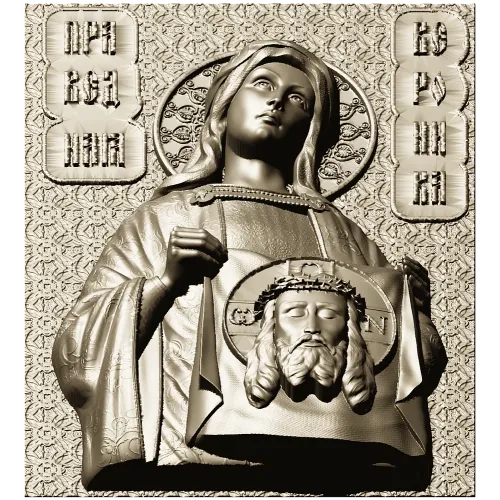 Saint Veronica 3D relief - STL model for CNC