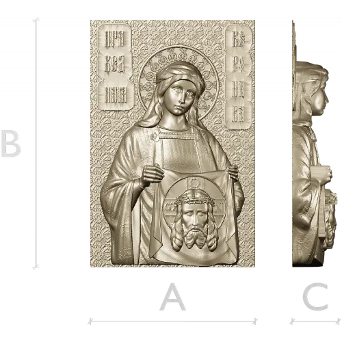 Saint Veronica 3D relief - STL model for CNC