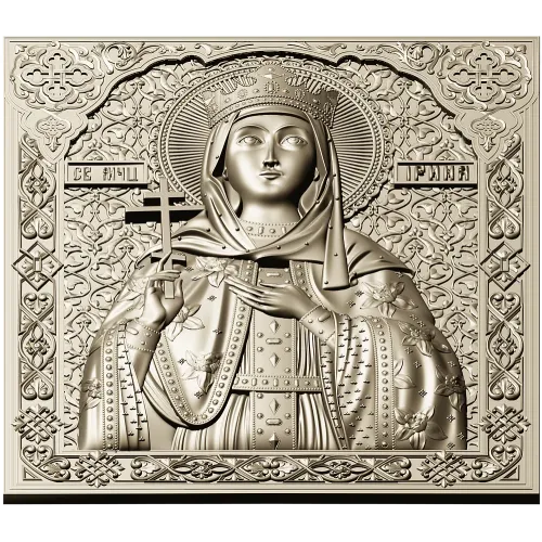 Saint Irene - high-relief STL 3D model for CNC carving