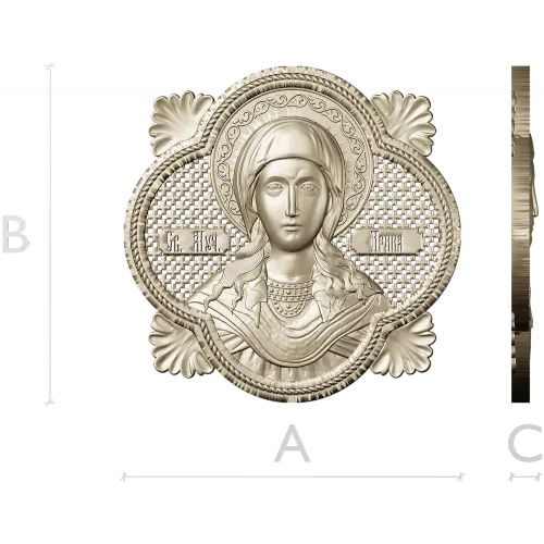 Святая Ирина - рельефная 3D модель в формате STL для ЧПУ