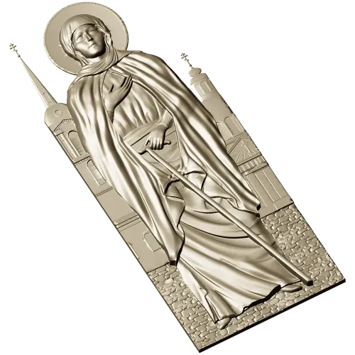 Икона Блаженная Ксения Петербургская - 3D STL рельеф для ЧПУ