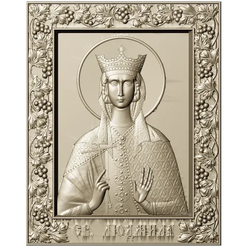 Святая Людмила - 3D модель (STL) для ЧПУ резьбы