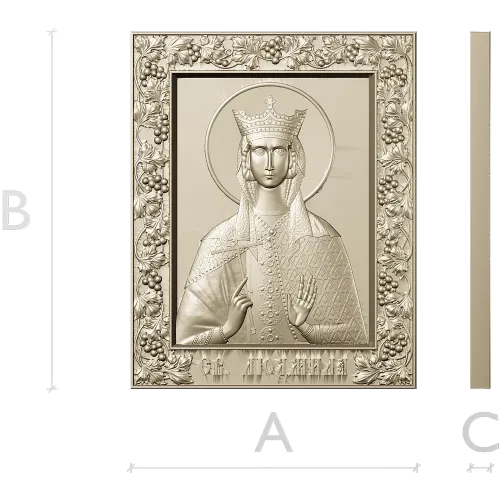 Святая Людмила - 3D модель (STL) для ЧПУ резьбы